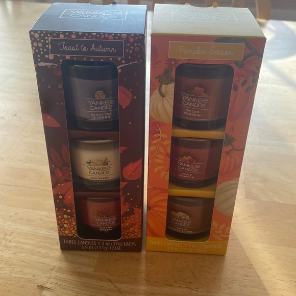 Yankee Candle Accents 2 Packages Of 3 3 Oz Candle Sets New In Box 6